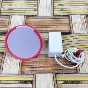 Amazon Echo Pop + Sleeve (Lavender/Red)